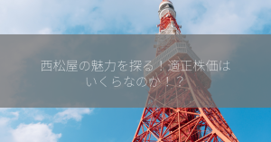 西松屋の魅力を探る！適正株価はいくらなのか！？